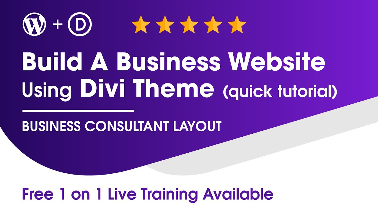 Build A Business Website Using Divi Theme, Consultant Layout + 20% Off | Quick WordPress Tutorial