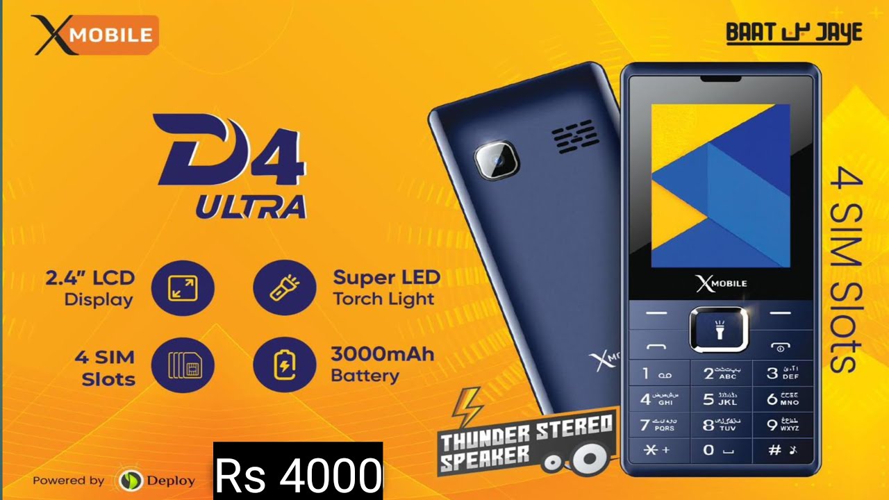 X D4 ULTRA   Mobile Unboxing 3000  Mah Battery   Rs 3950