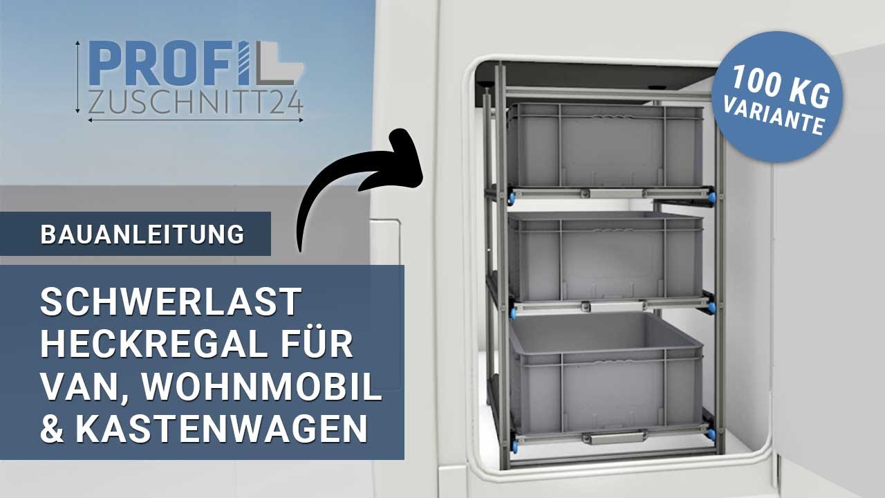 Heckregal für Euroboxen selber bauen | Stabiler 100 kg Heckauszug 💪 für Van & Camper!