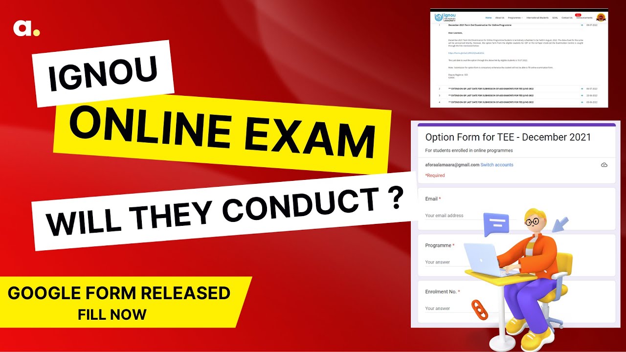 IGNOU ONLINE EXAM | Google Form | Option | Exam