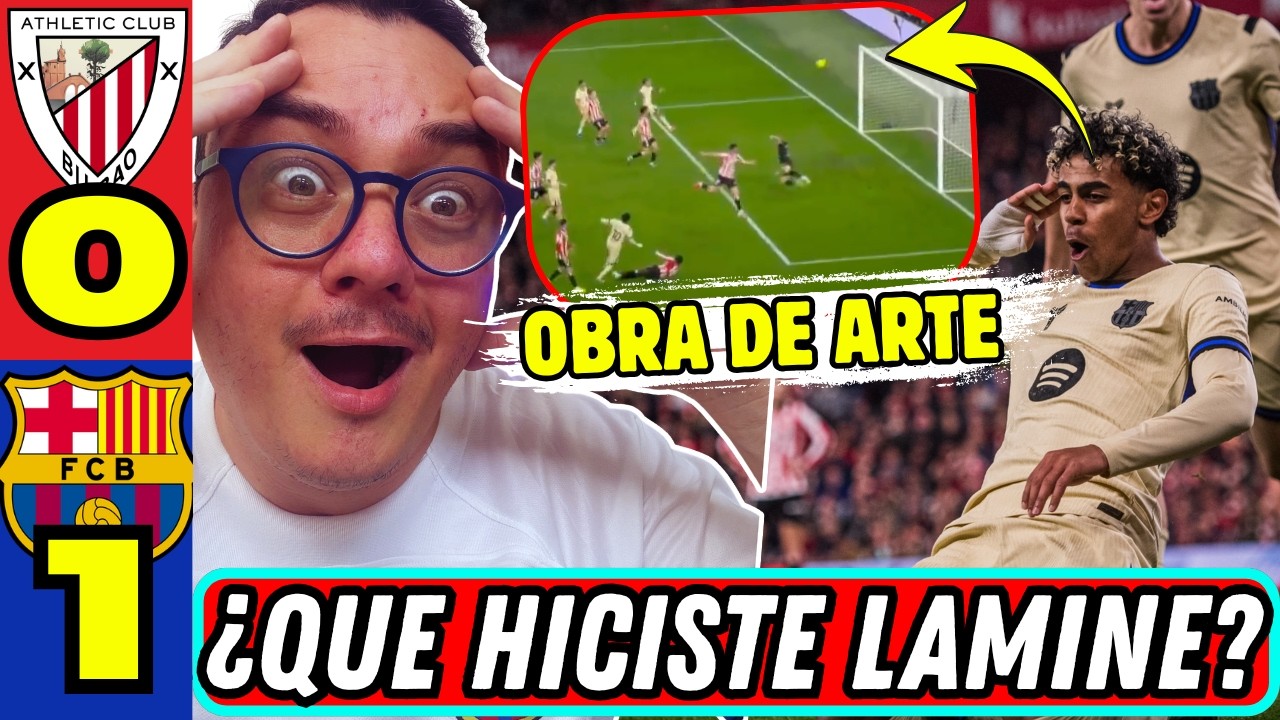 ¡MONSTRUOSO! El GOLAZO de LAMINE YAMAL que mantiene LÍDER AL BARÇA Y ENMUDECE SAN MAMÉS.