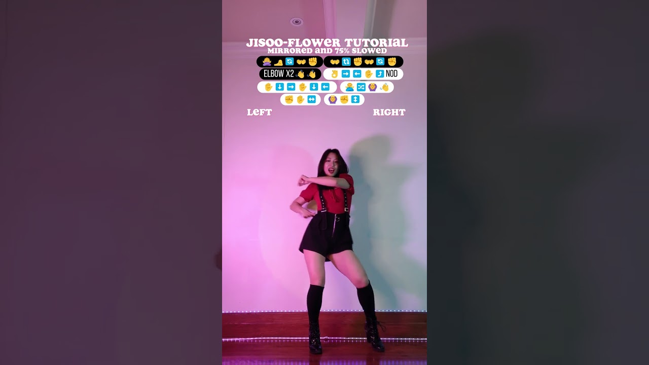 [TUTORIAL] JISOO - FLOWER 꽃| Dance tutorial (mirrored and 75% slowed)