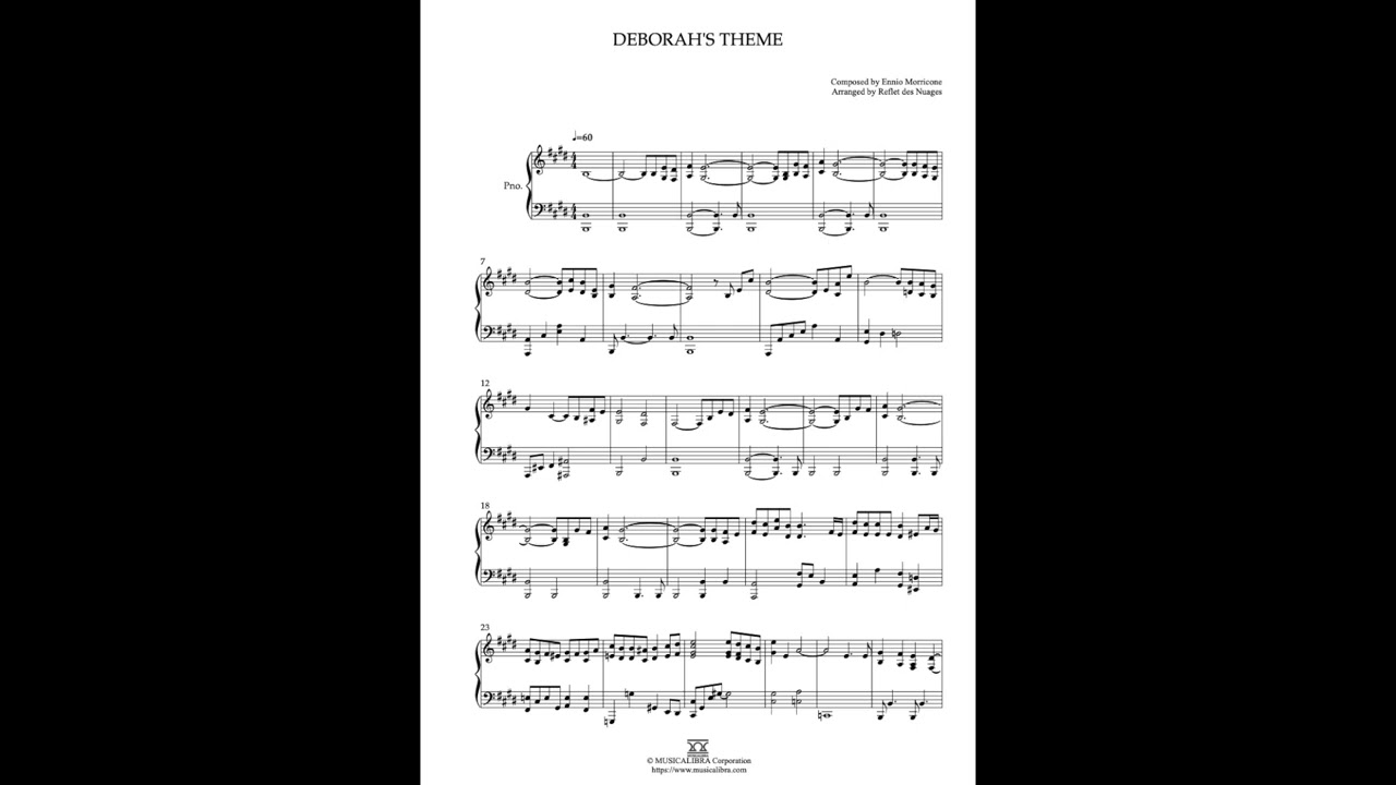 [MUSICALIBRA] Deborah's Theme - Piano Solo