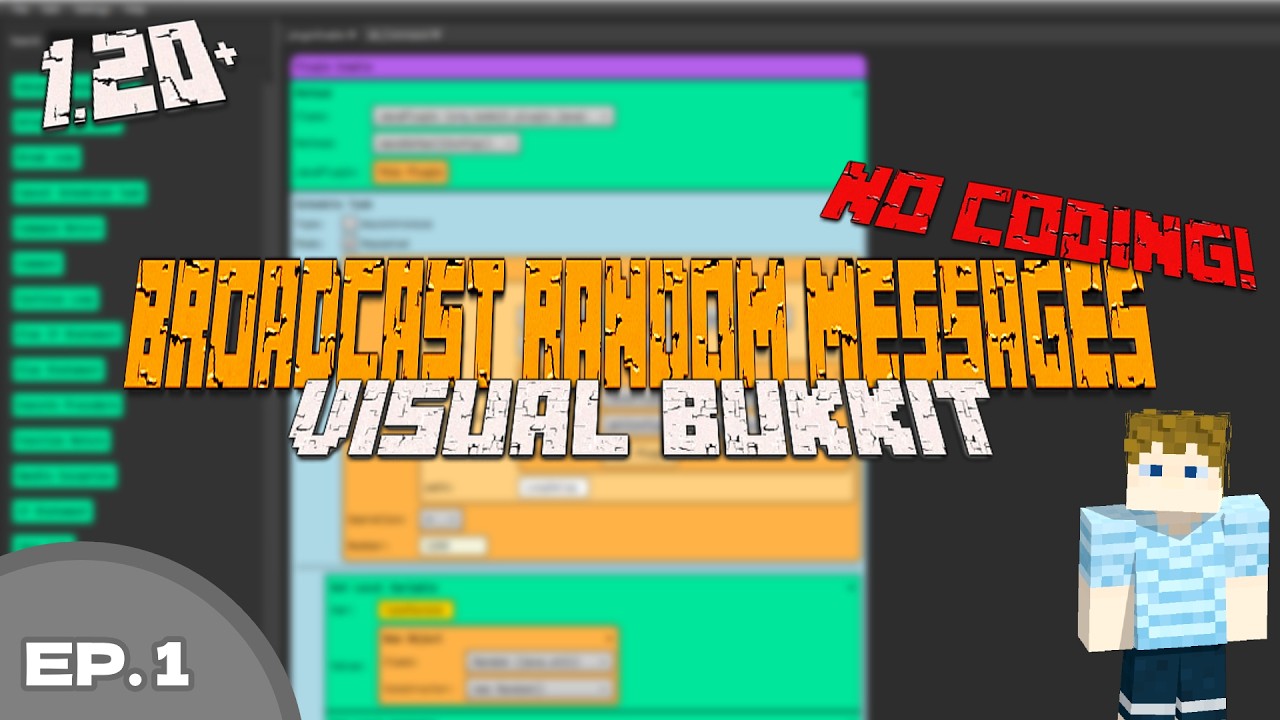 Create a Random Auto Message Plugin in Minecraft (Visual Bukkit Beginner Tutorial) | Ep. 1