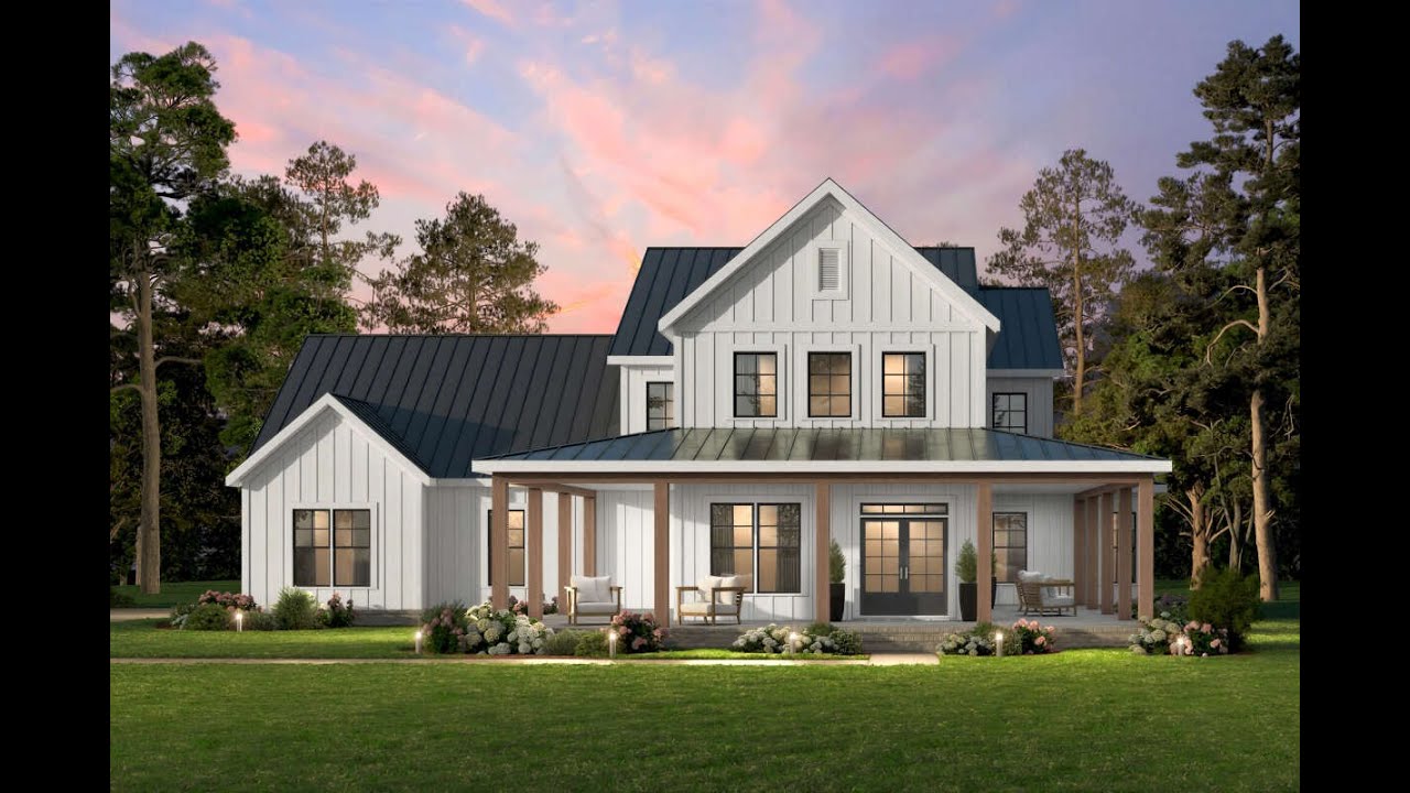 4-5 Bedroom Modern Farmhouse Design | Exclusive Plan | Plan 009-00486