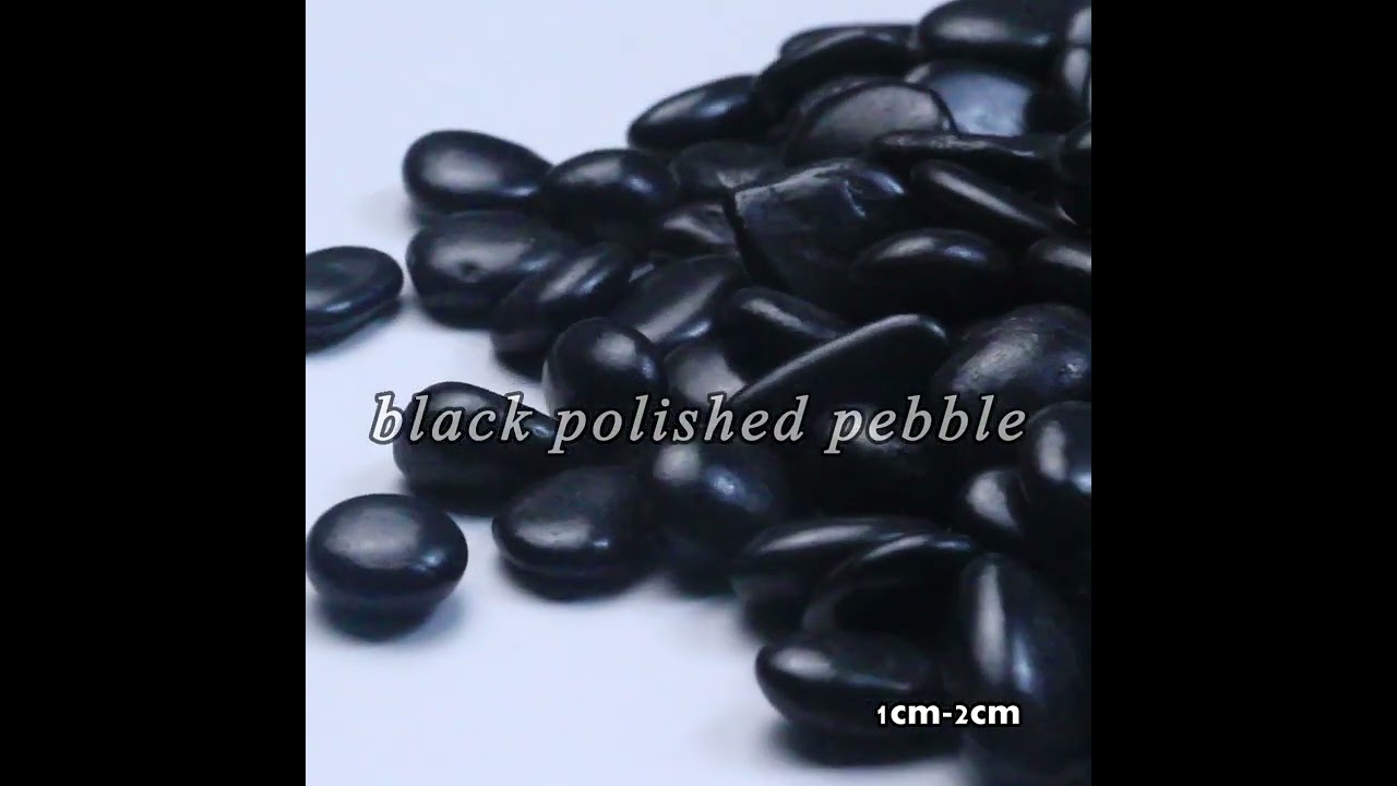 Wholesale natural stone black pebble  decoration polished  pebbles