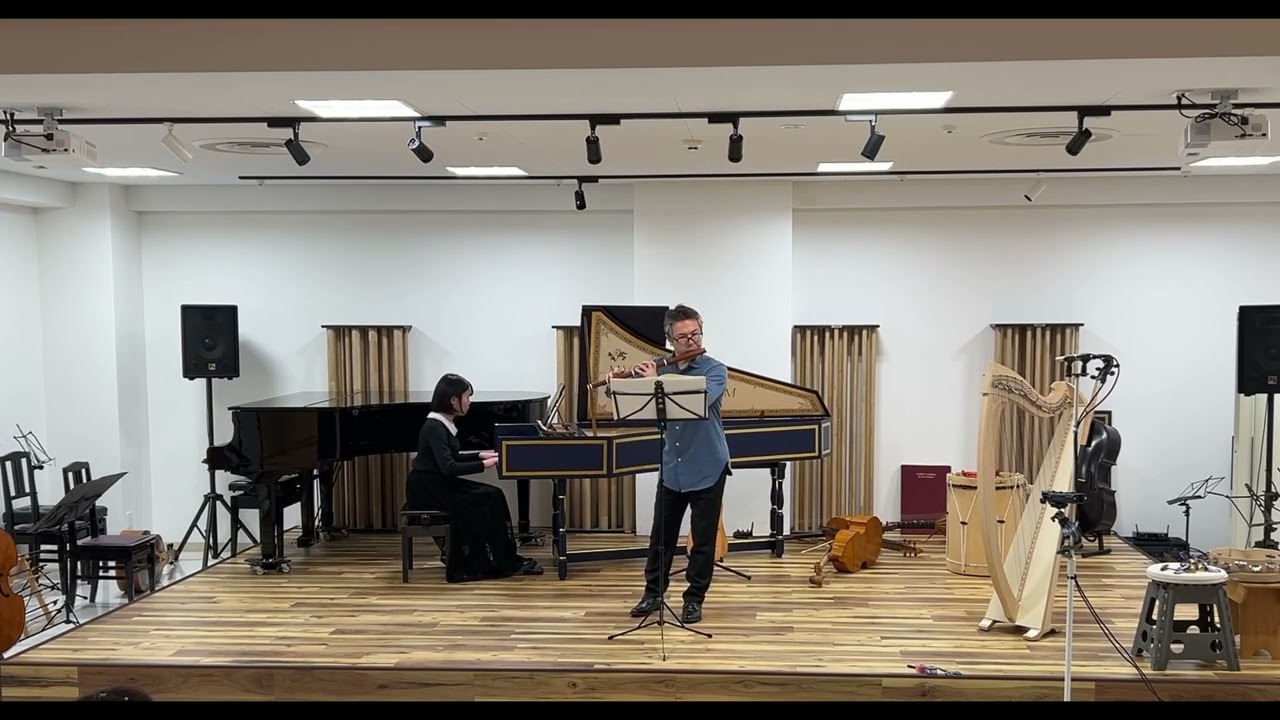 J.S.バッハ フルートとチェンバロのためのソナタ イ長調 BWV1032より第1楽章　J.S.Bach Sonata BWV1032〜Vivace