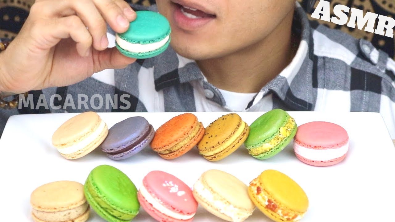 ASMR Eating Macaron’s | *Whispered + Captions
