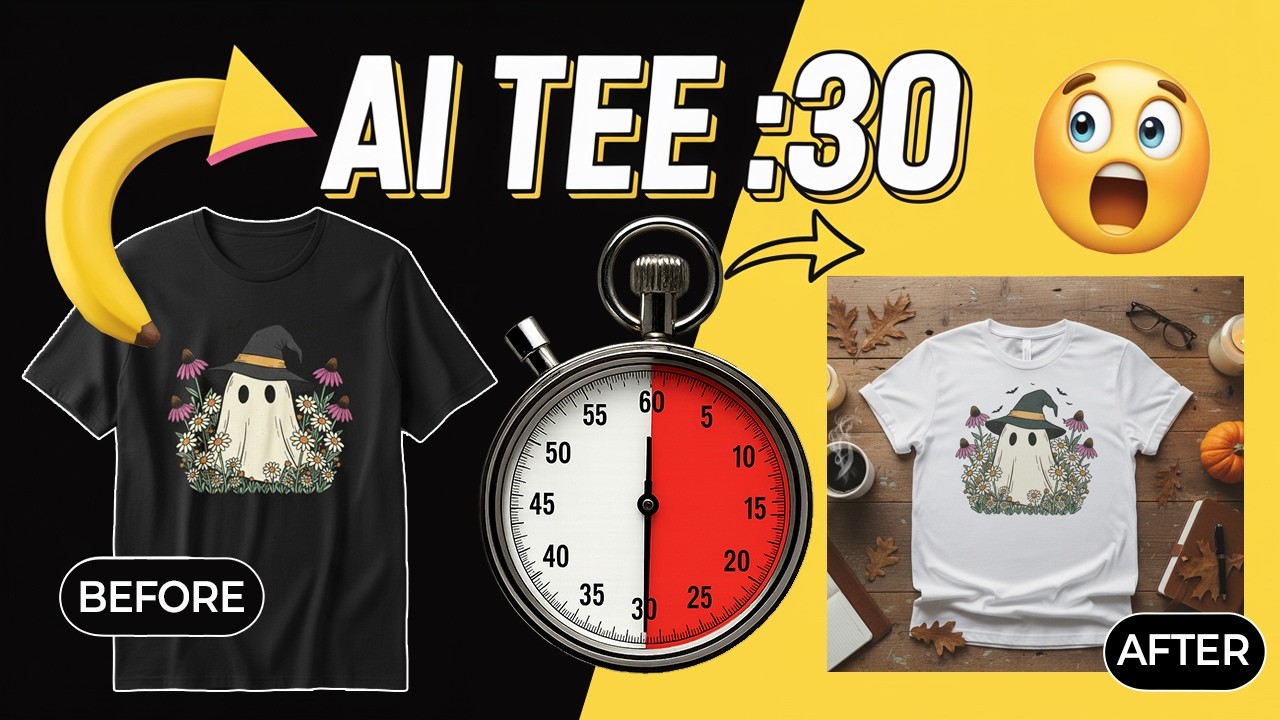 Google's Gemini AI SMASHES Sellable T-Shirt Mockups in 30 Seconds (Nano Banana)