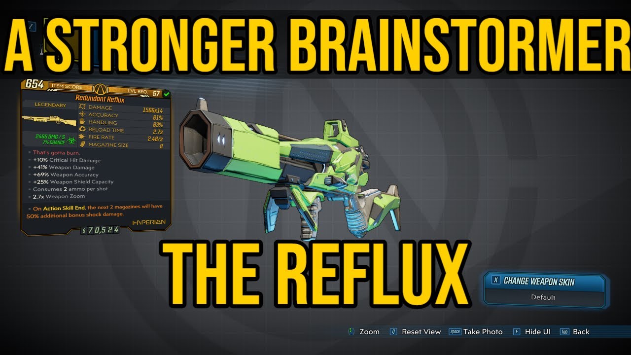 NEVER USE THE BRAINSTORMER AGAIN! New Corrosive Version! // Borderlands 3 Legendary Reflux Shotgun!