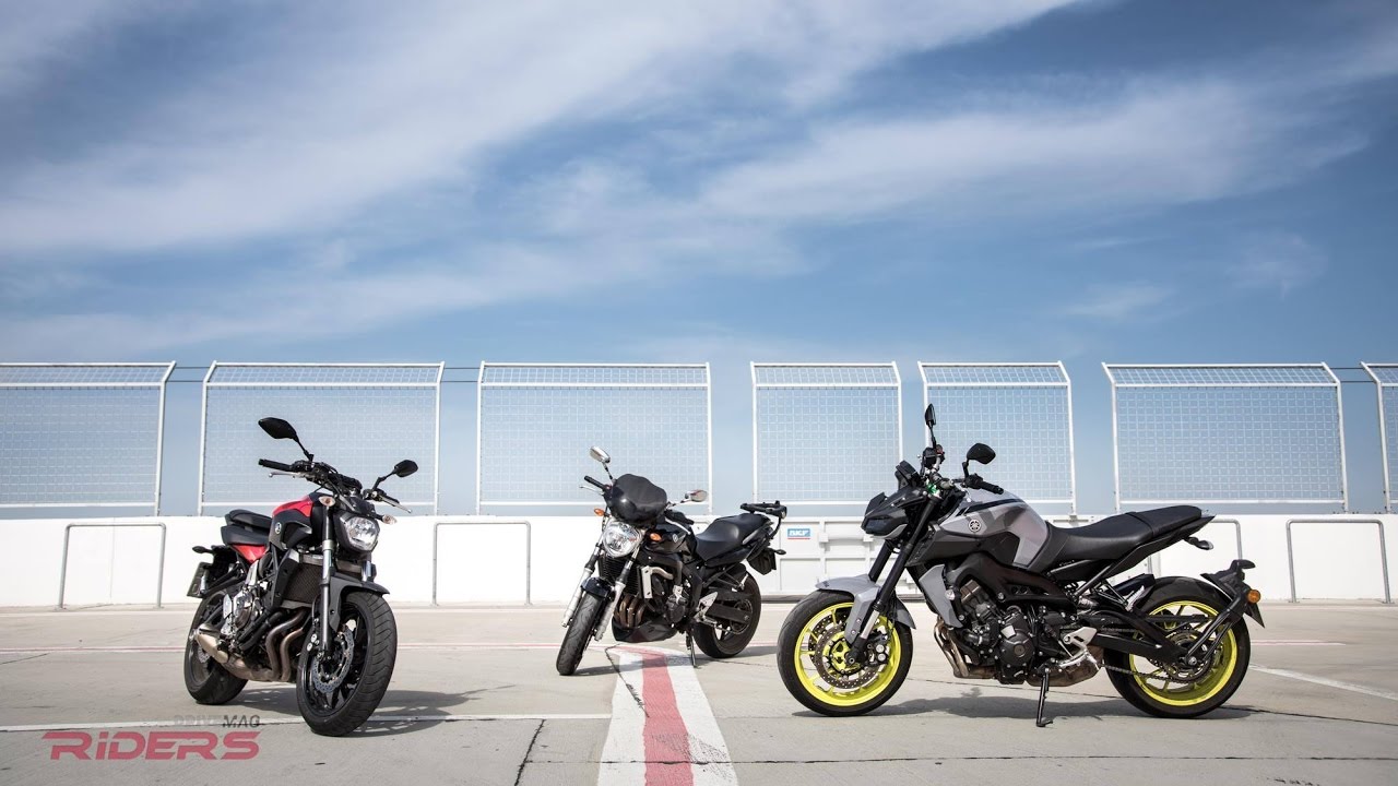 2017 Yamaha MT-09 (FZ-09) vs. MT-07 (FZ-07) vs. old FZ-06 - Track Review