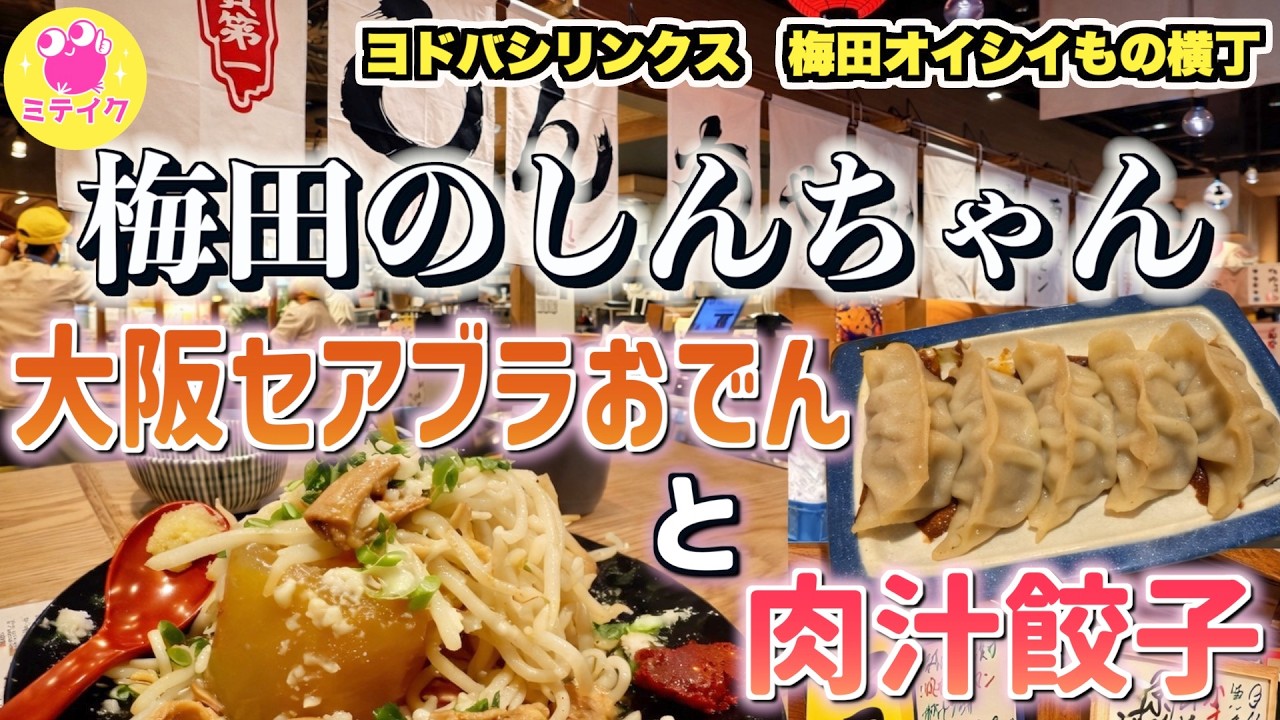 【リンクス梅田】2025.11ニューオープン❗️餃子とセアブラおでん 【梅田のしんちゃん】病みつき大阪おでんが魅力❗️ヨドバシカメラ地下1階〈オイシイもの横丁〉