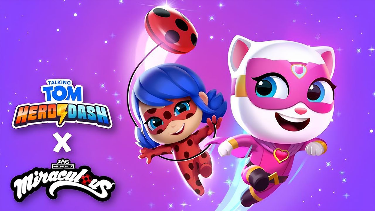 Talking Tom Hero Dash Gameplay | Random Unlock Miraculous Ladybug