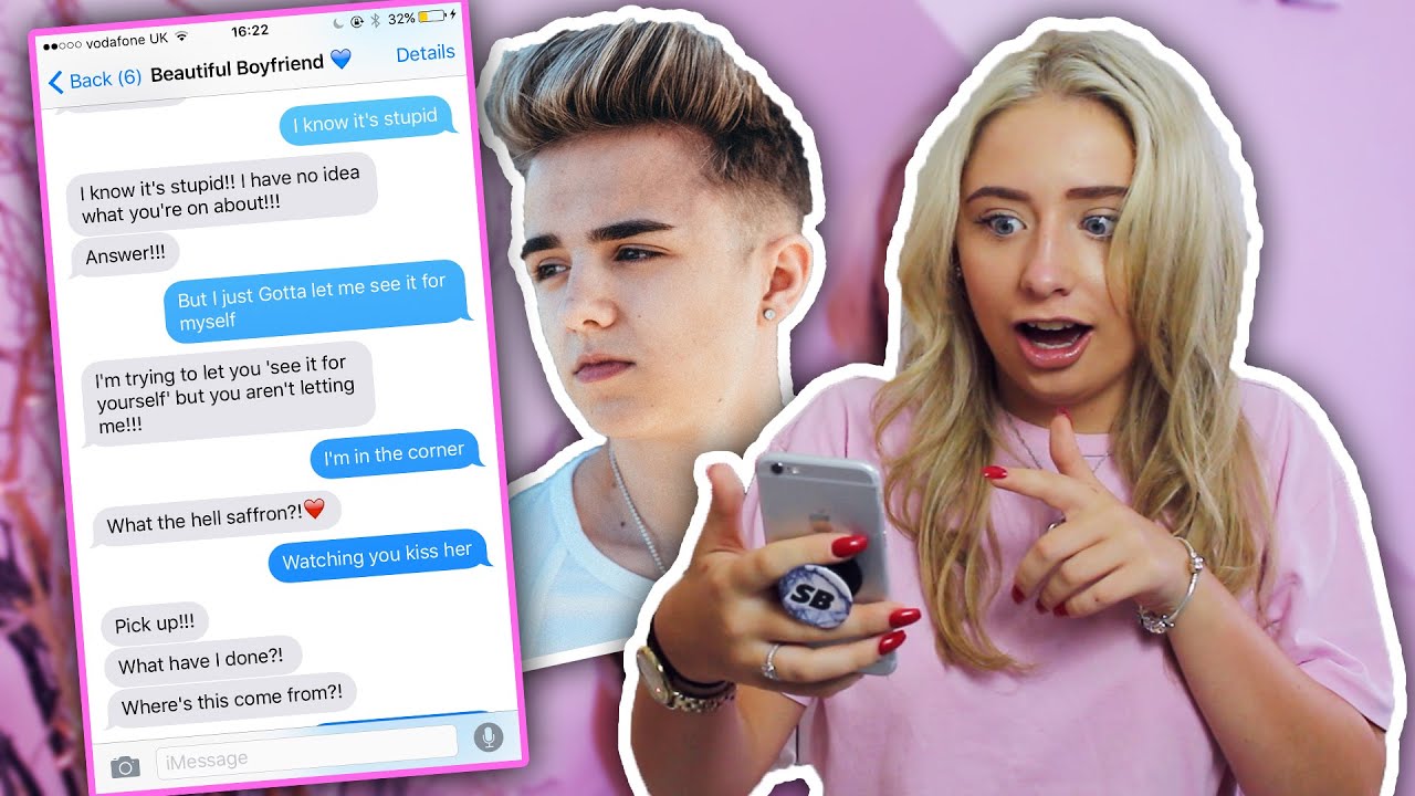 SONG LYRIC TEXT PRANK ON MY BOYFRIEND!!! | Saffron Barker