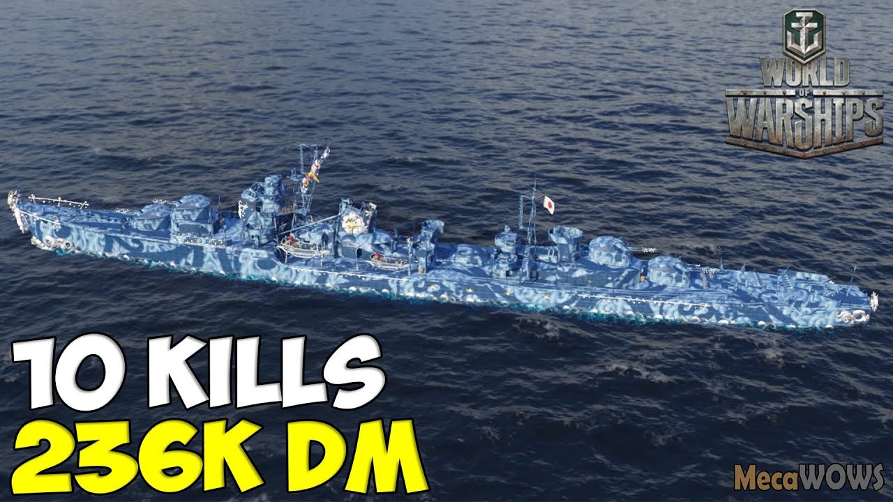 World of WarShips | Akizuki  | 10 KILLS | 236K Damage - Replay Gameplay 4K 60 fps