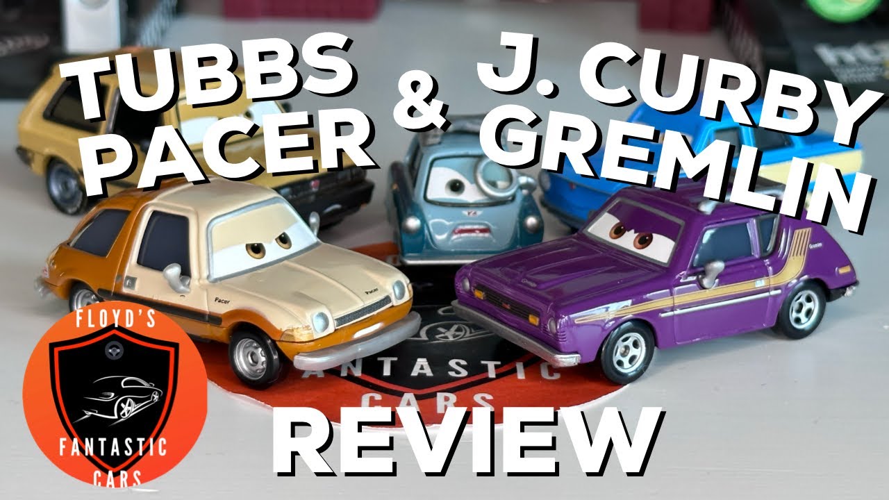 DISNEY PIXAR CARS - J. CURBY GREMLIN & TUBBS PACER Review - Lemons, World Grand Prix, Villains, WPG