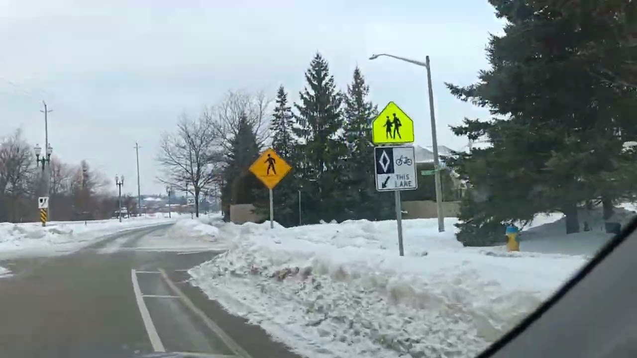 White out waterloo driving through snow filled roads 