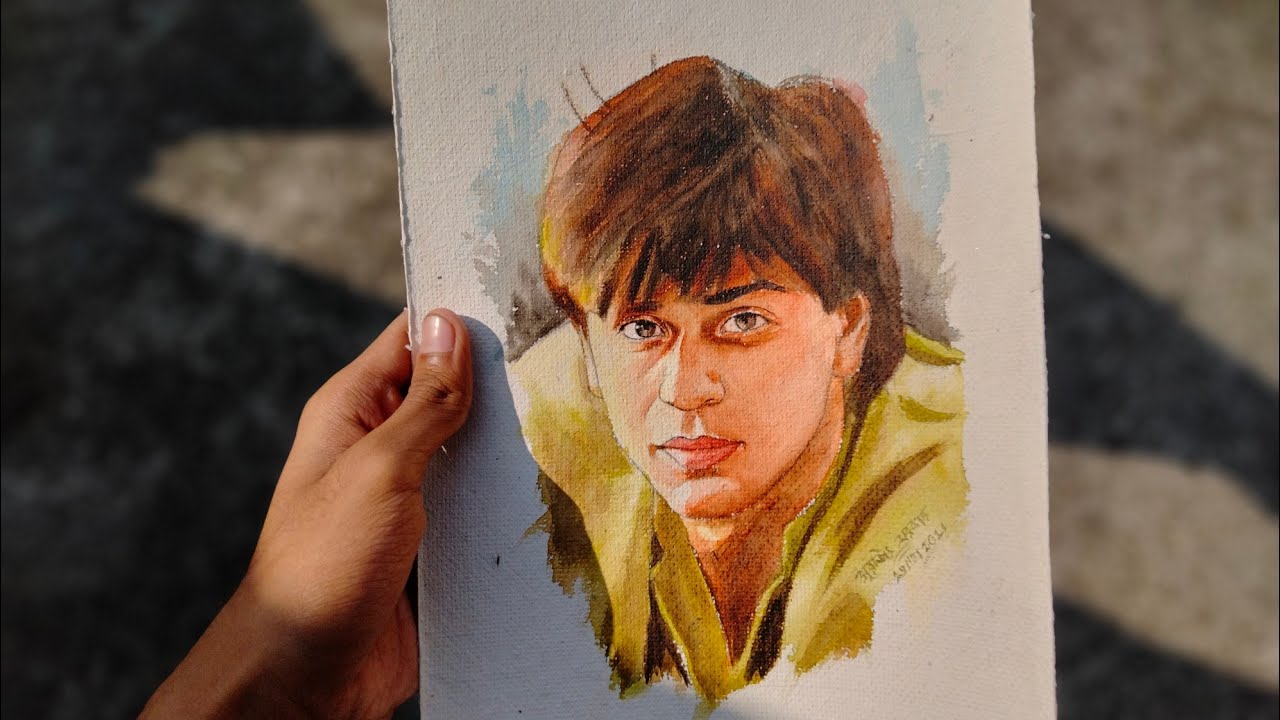 Shah Rukh Khan Drawing || Watercolor Drawing || By Surajit Sarkar Art
