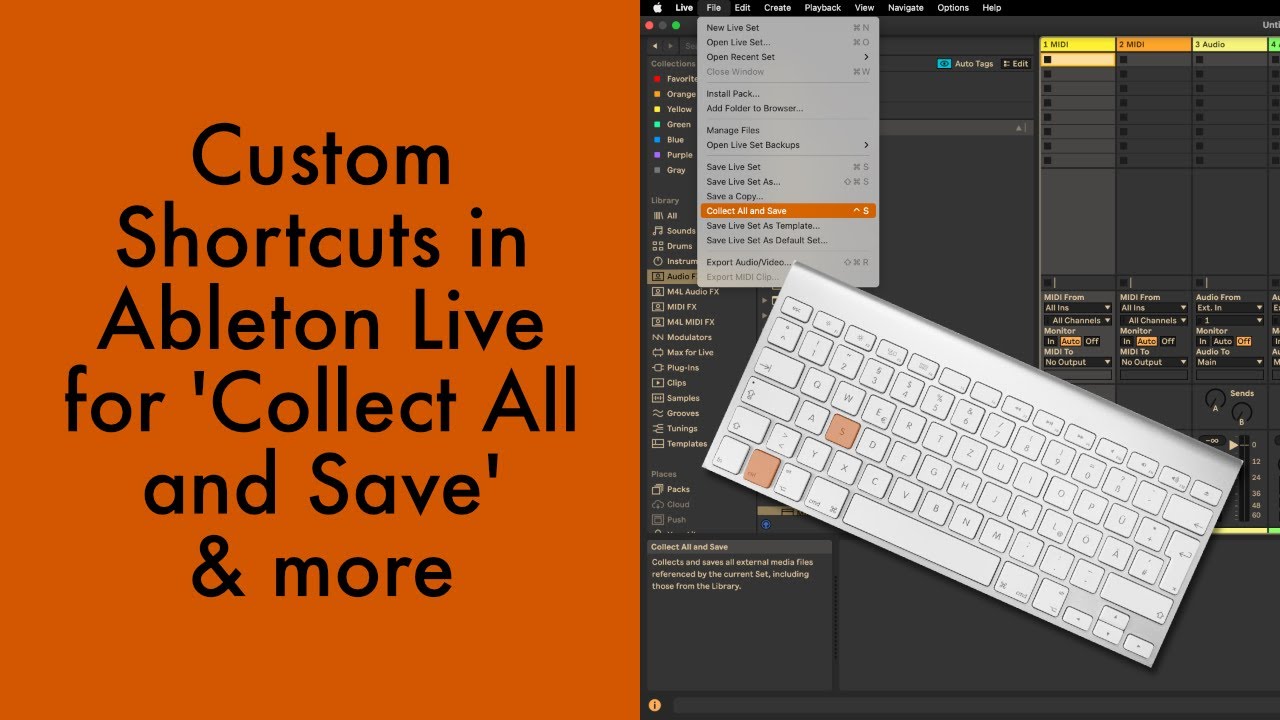 Custom Shortcuts in Ableton Live for Collect All and Save and More (Mac Tutorial & Windows Tips)