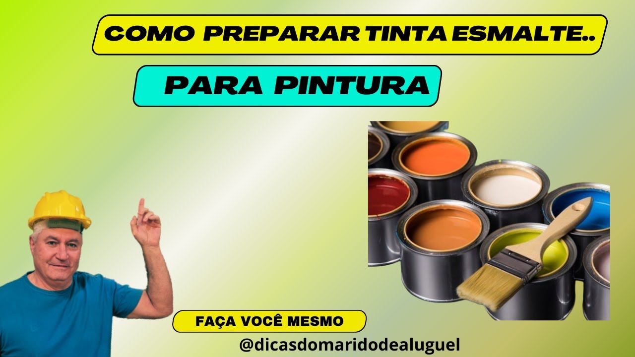 COMO DILUIR AGUA RAZ EM TINTA ESMALTE PARA PINTURA
