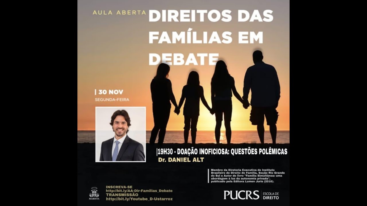 Doação Inoficiosa: Aspectos Polêmicos - Prof. Daniel Alt da Silva