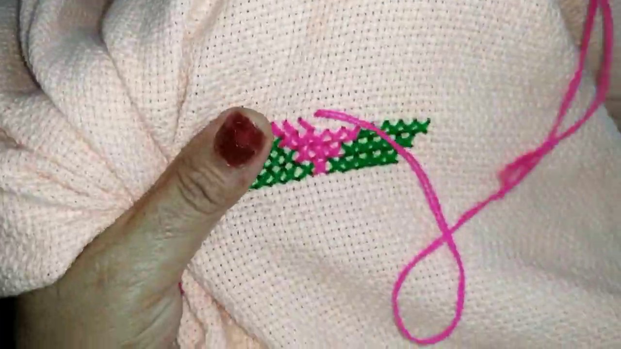 Basic of embroidery tutorial 1 || chadar kadai tanka || cross tanka