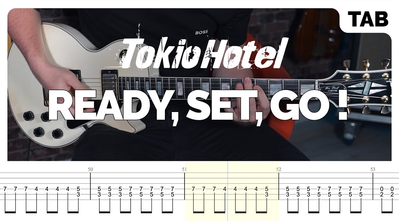 Tokio Hotel - Ready, Set, Go! (Guitar Tab) | Lesson | Cover | Tutorial