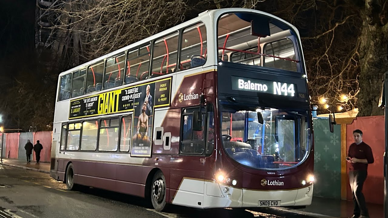 Late night B9TL Thrash | Lothian Buses 928 | SN09 CVO