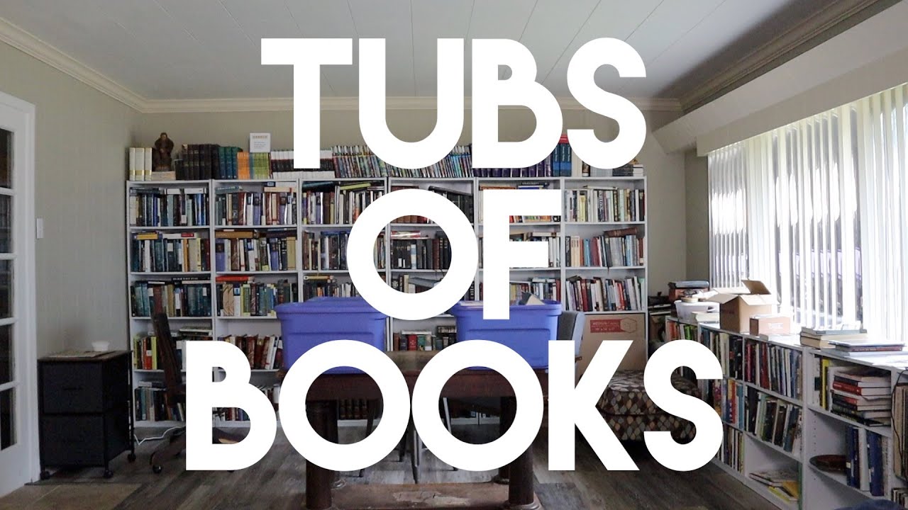 Tubs of Books About the Bible (going through my Dad's library)