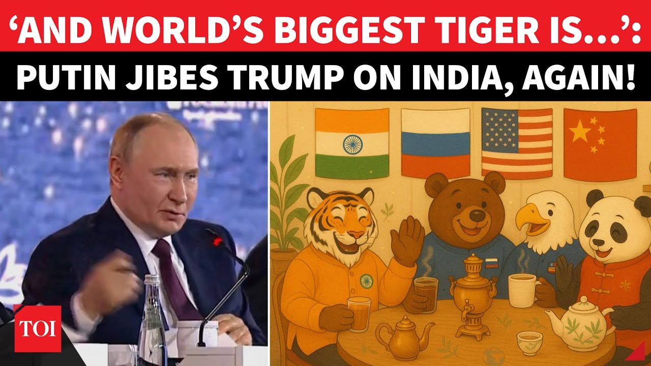 Putin Settles ‘Bear, Tiger Vs Eagle’ Debate Amid Trump's Tariffs On India & China | Watch