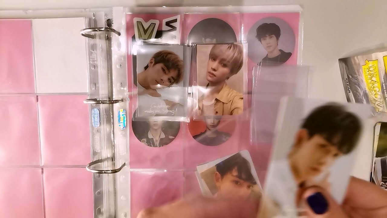 photocard organisation #18 // storing new cards in my binder // lots and lots of wayv!! 🥰🥰🥰