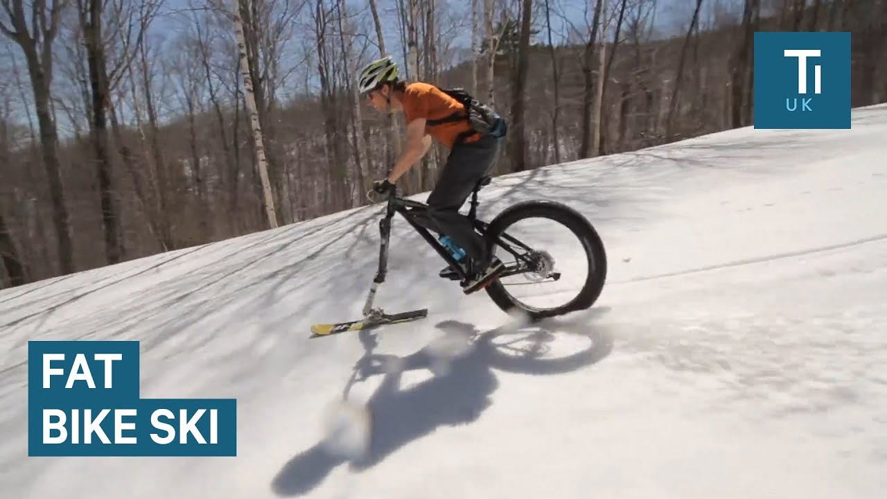 Ski Attachment Lets You Ride Your Bike In Snow