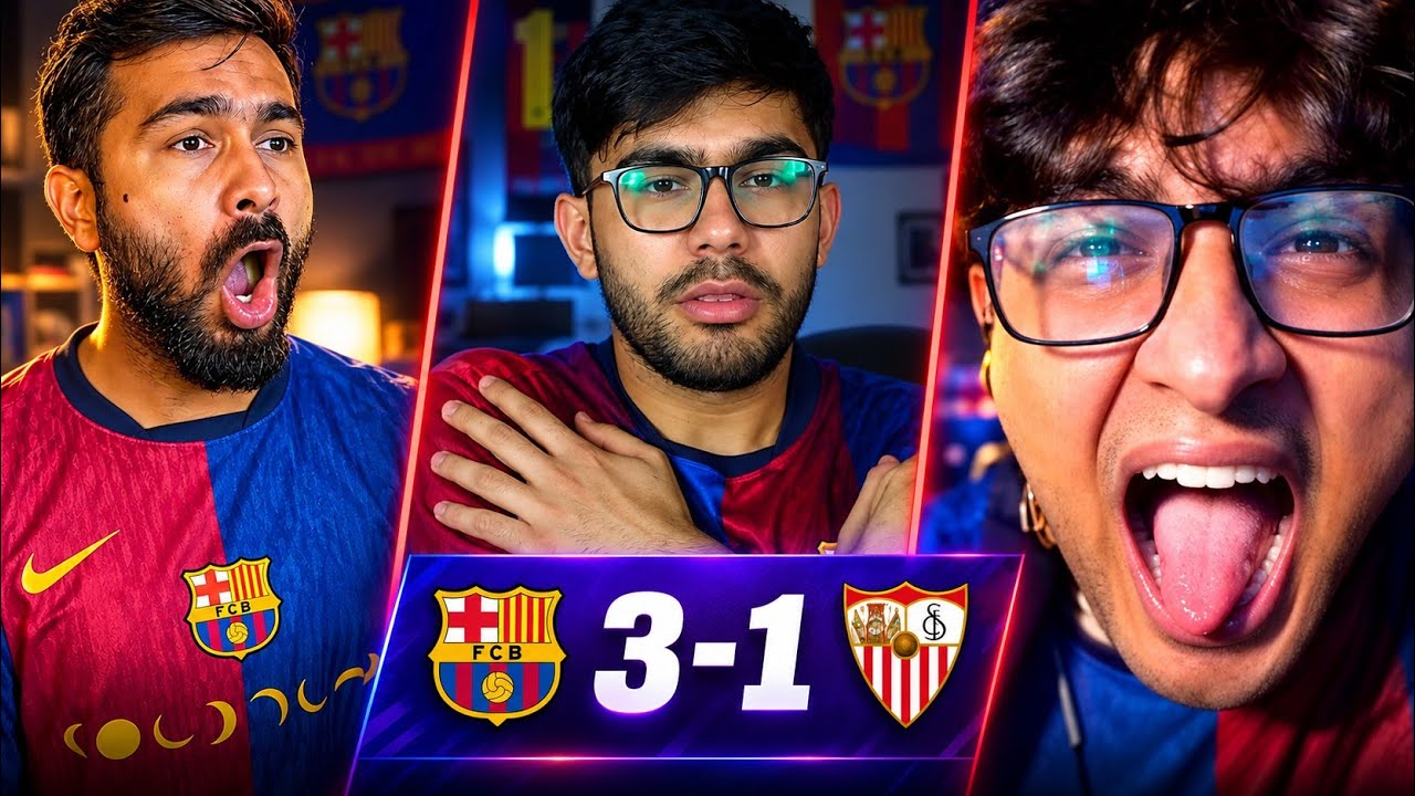 🐐RAPHINHA HAT-TRICK DESTROYS Sevilla!Barcelona 3-1 Sevilla | Fan Reactions