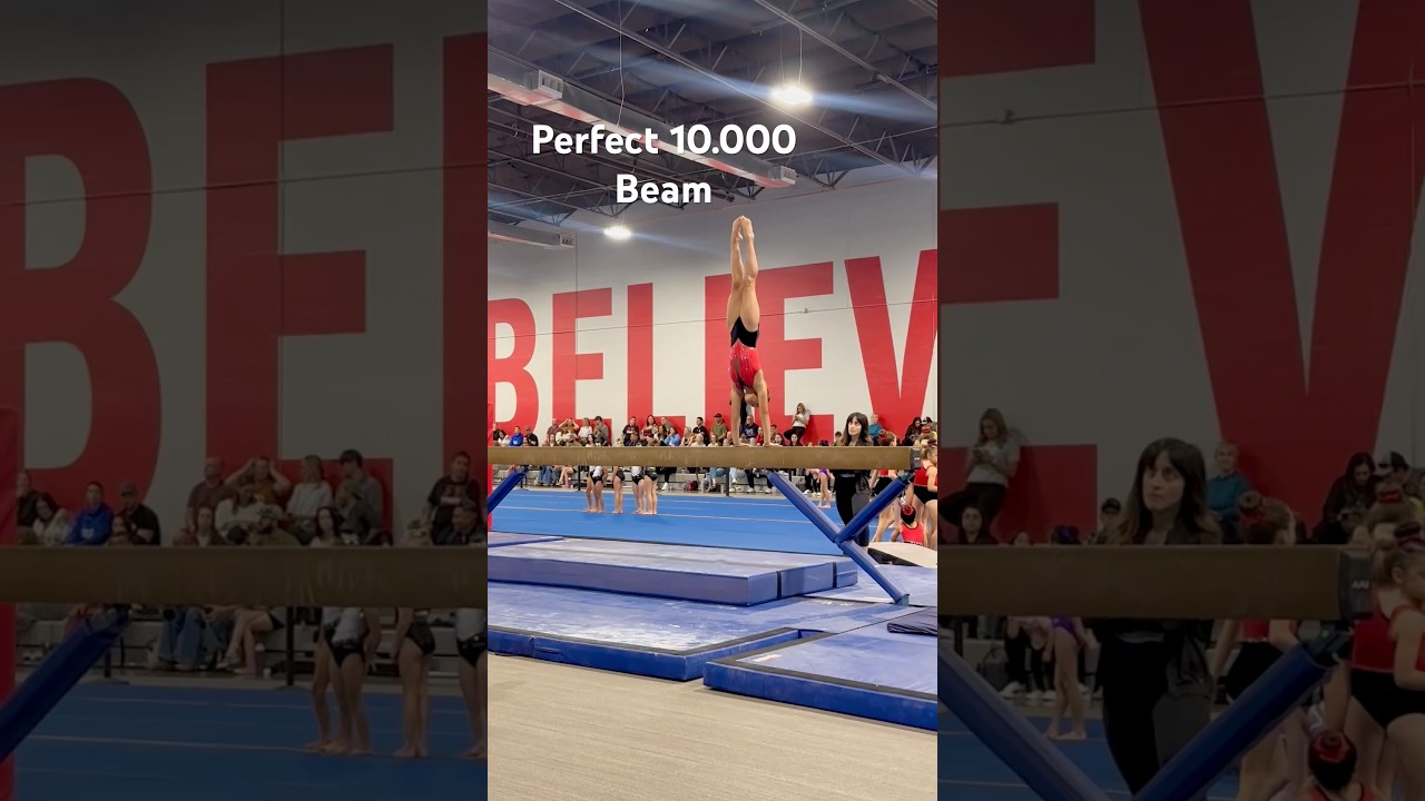 Perfect 10 on Beam! #gymnasticsbeam #gymnast #gymnasticshorts #usagymnastics #level2