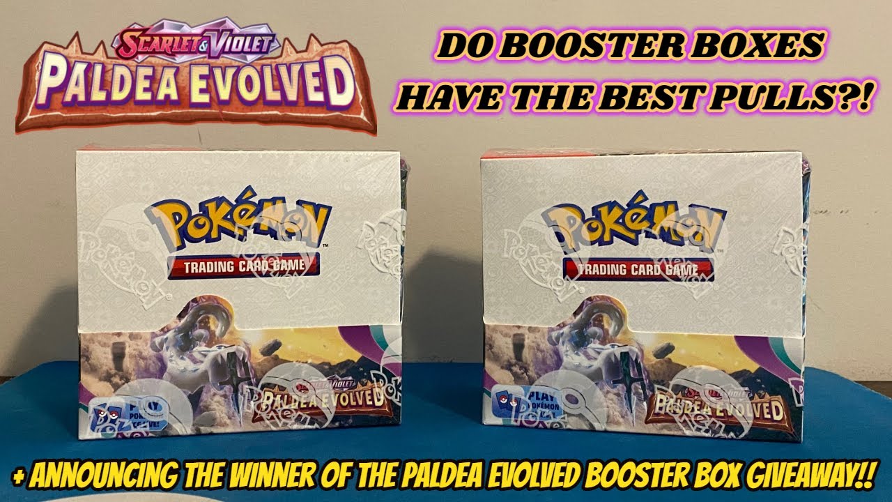 I opened TWO PALDEA EVOLVED BOOSTER BOXES to try and COMPLETE THE SET!! + BOOSTER BOX GIVEAWAY!!