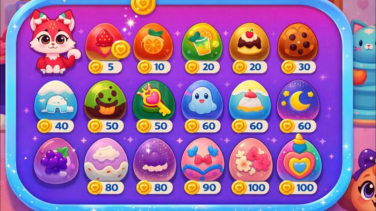 Cotton candy kitten open gifts hatch kitty eggs #gameplay 😁#kitty 