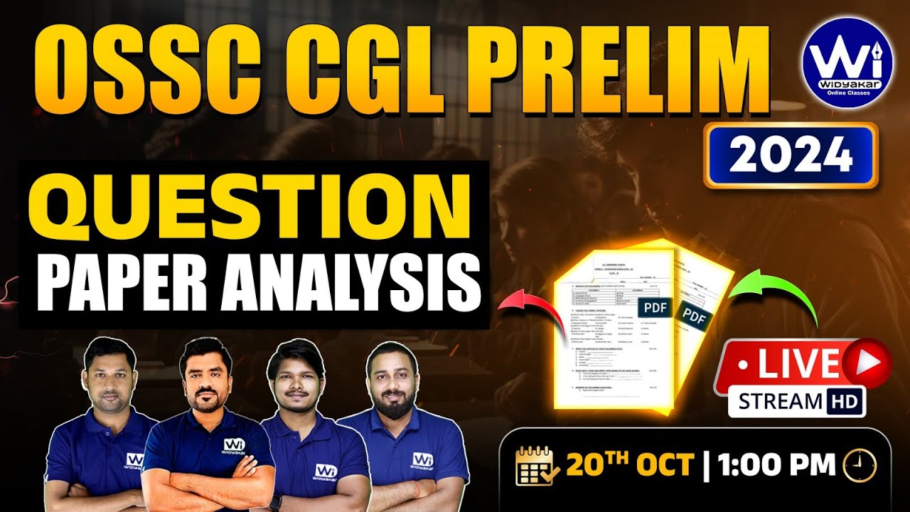 OSSC CGL PRELIM 2024 | Exam Questions Paper Analysis #ossccgl2024 #questionpaperanalysis