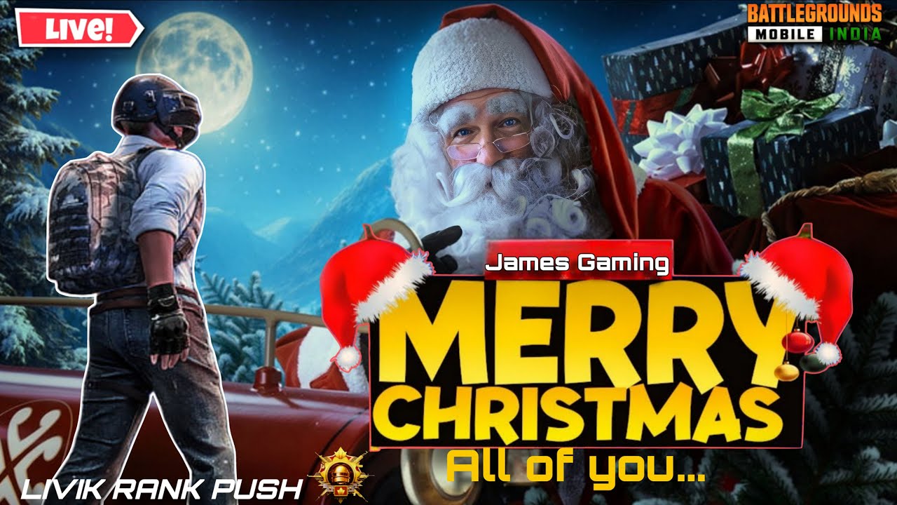 🎅 Merry Christmas BGMI LIVE 🔴 | Santa Came with Clutches 🎄 | Livik Rank Push | #livikgameplay