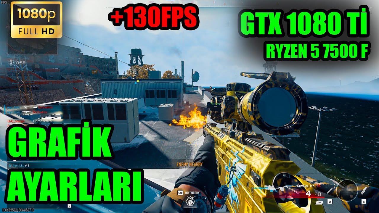 CALL OF DUTY WAZONE - GTX 1080 TI 11GB - RYZEN 5 7500F