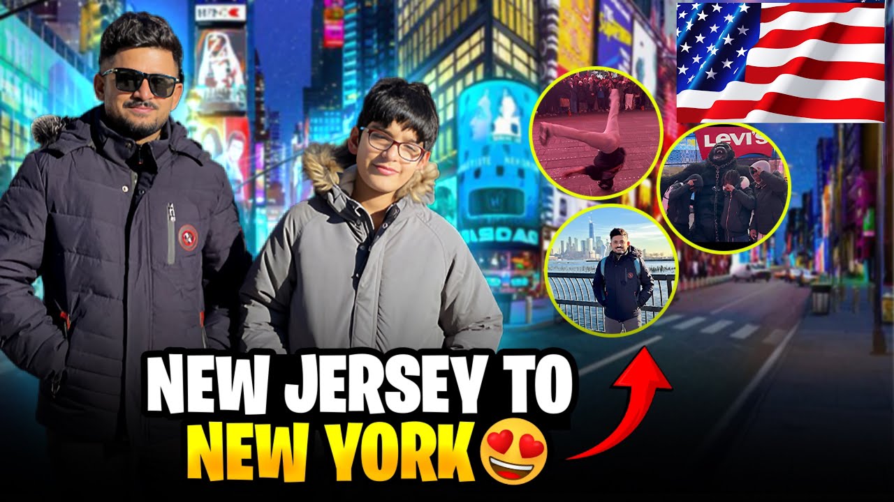 TIME SQUARE GYE FIRST TIME 😍 NEW JERSEY TO NEW YORK 🇺🇸