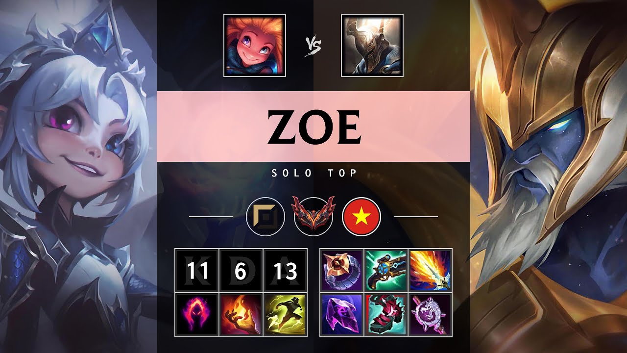 Zoe Top vs Pantheon - VN Grandmaster Patch 25.14