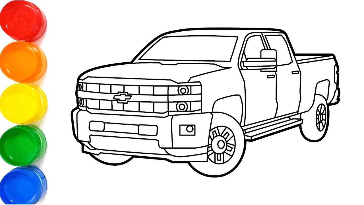 Menggambar Mobil chevrolet silverado