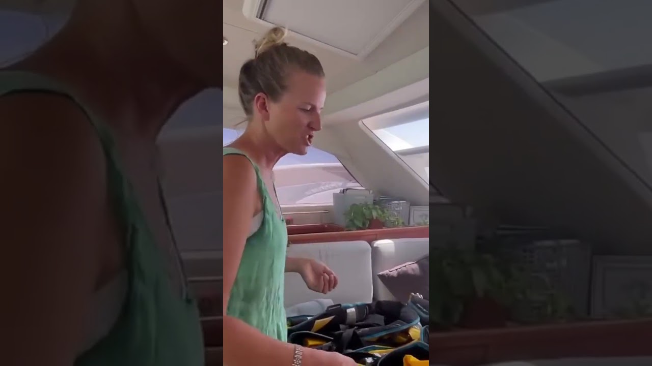 Checking safety gear before going to sea #family #sailing #safety #viral
