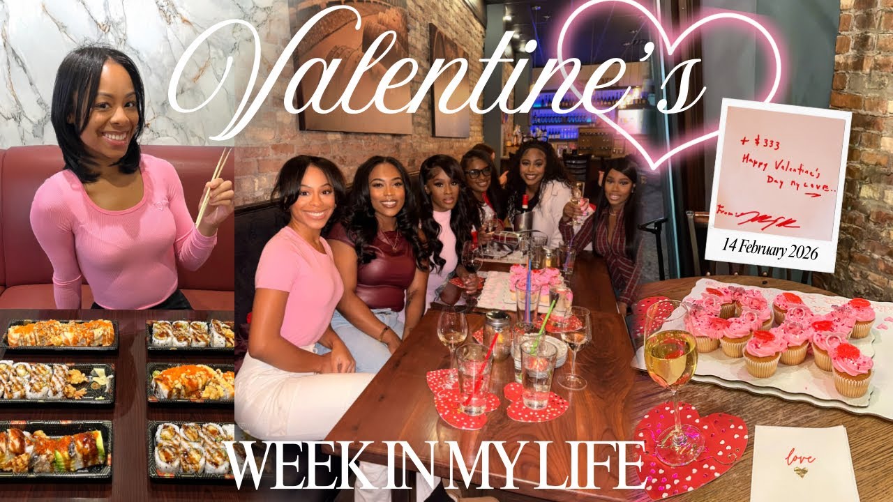 Valentine’s Week Vlog | Getting Ready, Hair Appt, Galentine’s, A Day of Art + Date Night ♡