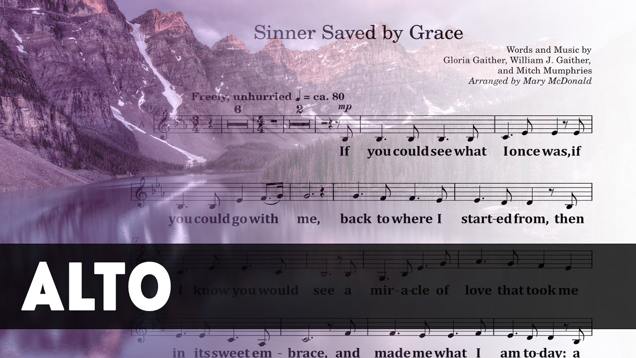 SINNER SAVED BY GRACE Choir Alto Vocal Guide