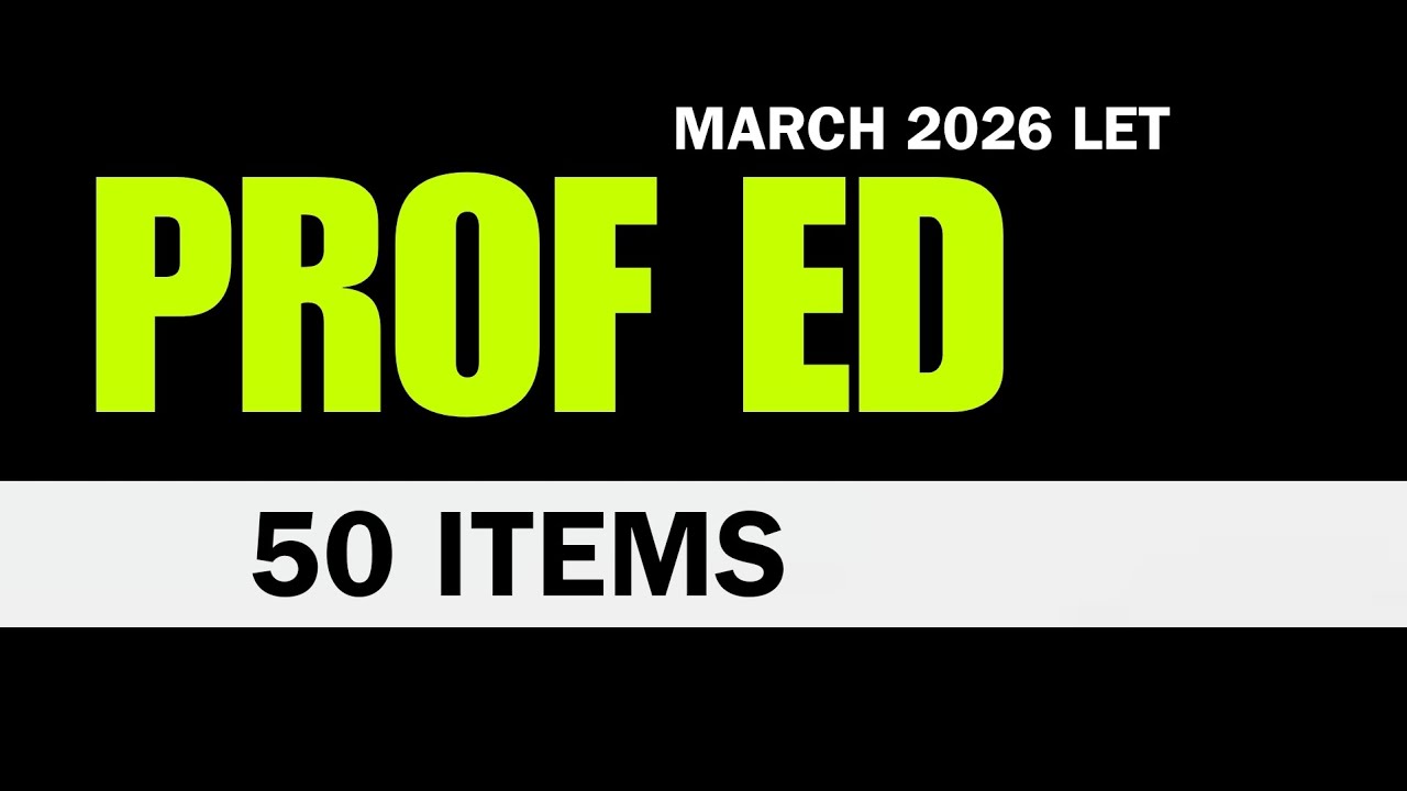 Professional Education | March 2026 LET