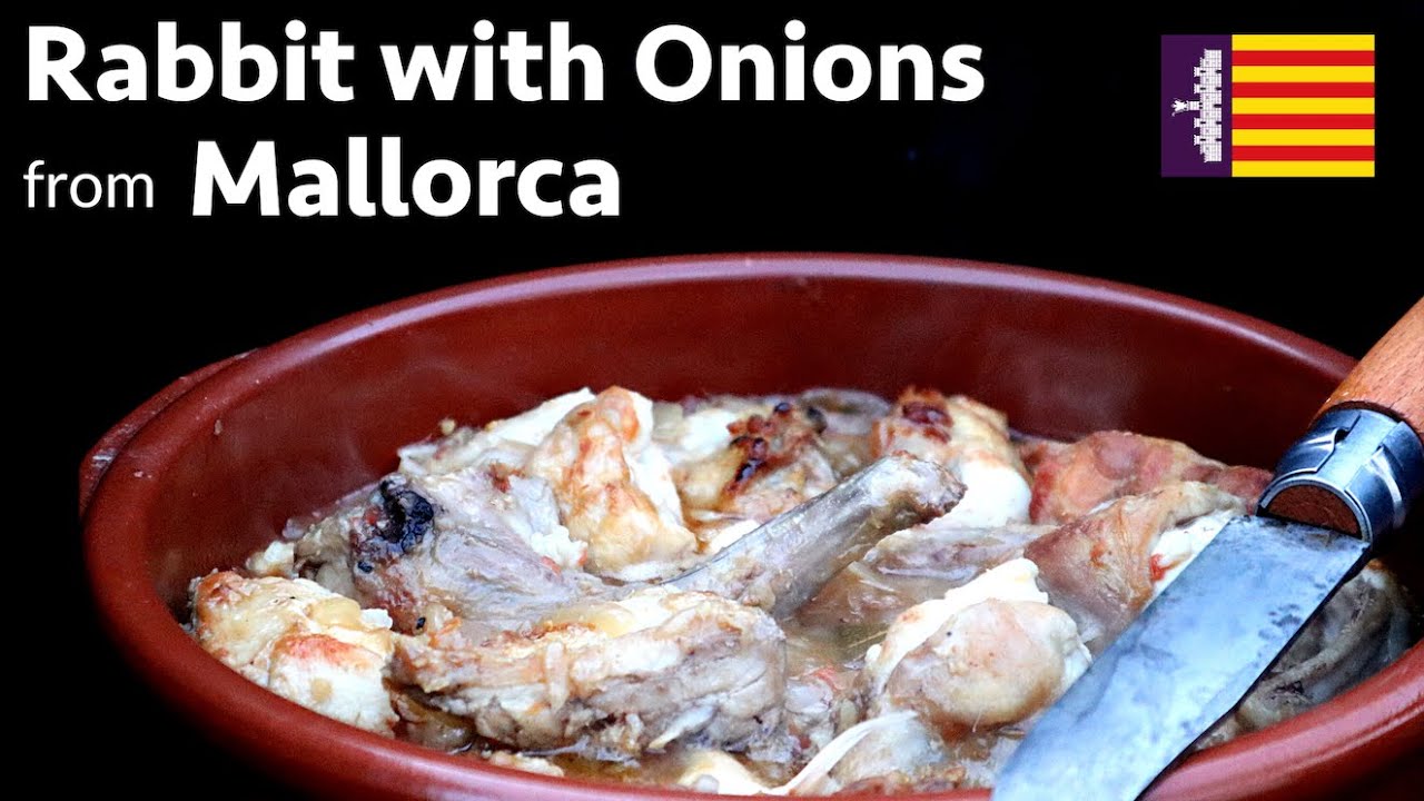The authentic Rabbit and Onion Stew, Conill amb Ceba, from Mallorca, SPAIN.