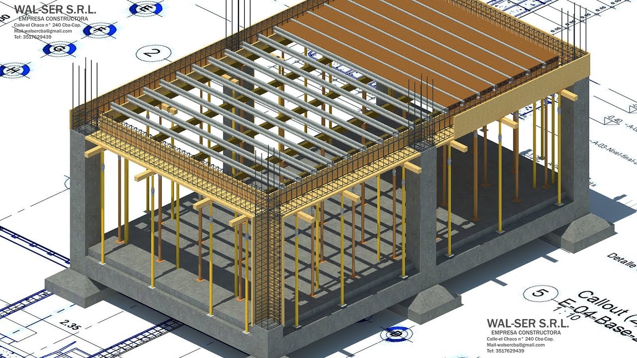 Animación constructivo de Zapata-Columna-Vigas losa aligerado