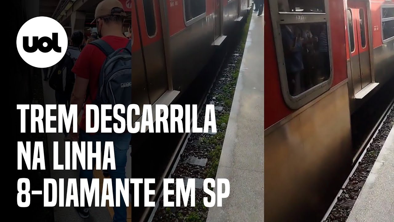 Trem com passageiros descarrila na Linha 8-Diamante em SP