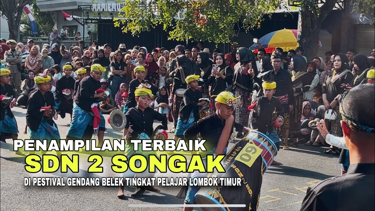 Gendang Belek Sdn 2 Songak Tampil di pestival gendang belek tingkat sd lombok timur